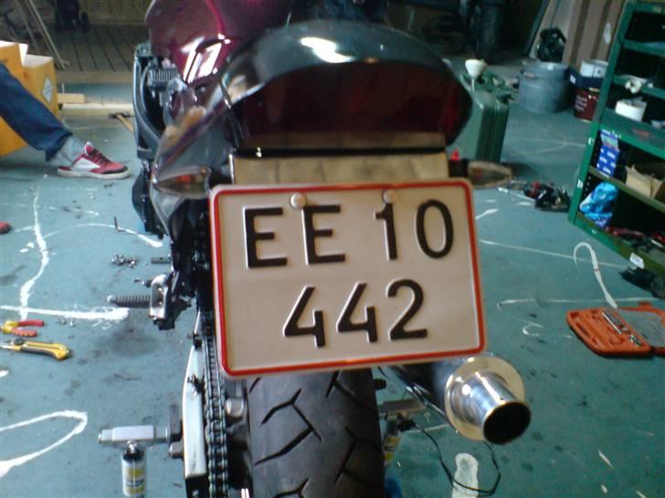 Suzuki GSX600F - ny nummerplade holder og mini blink billede 8