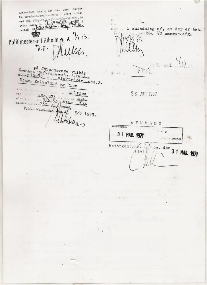 Jawa 350 model 18 - original reg. attest s.2 billede 5