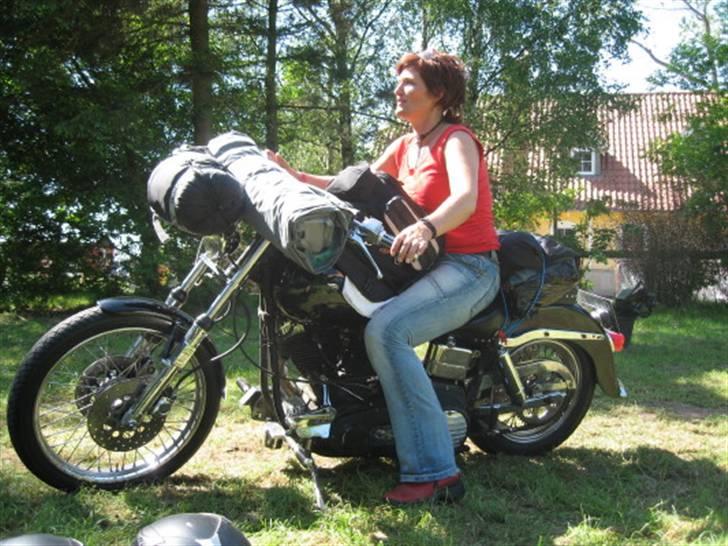 Harley Davidson Electra Glide - Så kan der vist ikke pakkes mere på "kamelen":-) billede 6