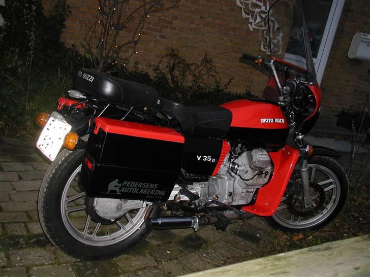 Moto Guzzi v 35 II policia - tog lige en januar tur mere billede 1