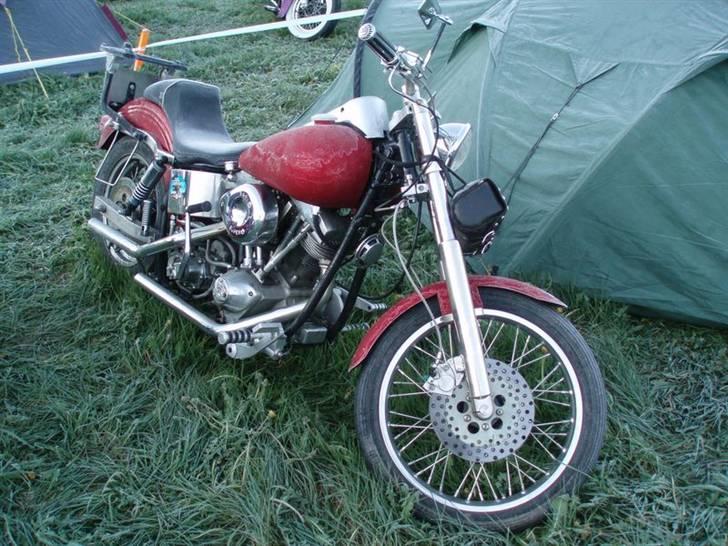 Harley Davidson **SOLGT **   FLH 1200 - Billedet er fra superrally i norge,taget af den tidligere ejer billede 4