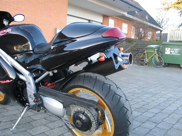 Triumph Daytona 955I - Undertrayen med Rizoma nummerplade holder og miniblink billede 7