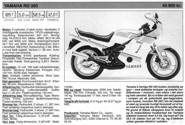 Yamaha RD 350 YPVS (solgt) billede 8