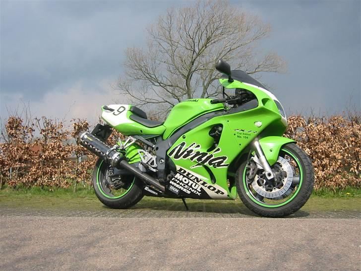 Kawasaki ZX7R Cup Edition - Grønne rimstripes for at bryde de lidt anonyme mørkegrå fælge billede 2