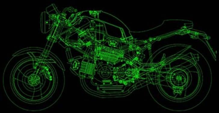 Ducati Monster 750 i.e. SOLGT - Sådanne ser Monsteret ud i en X- ray! :) billede 13