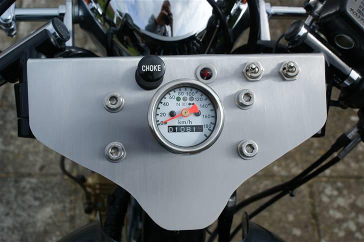 Honda CB400T (Cafe Racer) - Nyt instrument panel lavet í rustfrit stål, helt enkel. billede 8