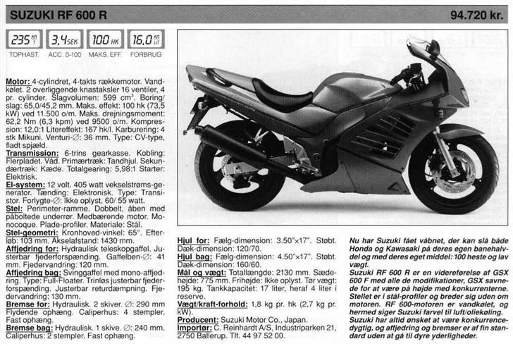 Suzuki RF600R - Mc-Revyen 1993 billede 11