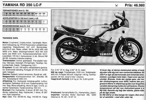 Yamaha RD350 ypvs SOLGT billede 12