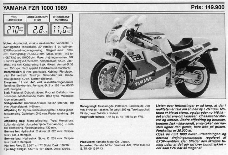 Yamaha Fzr 1000 Exup billede 11