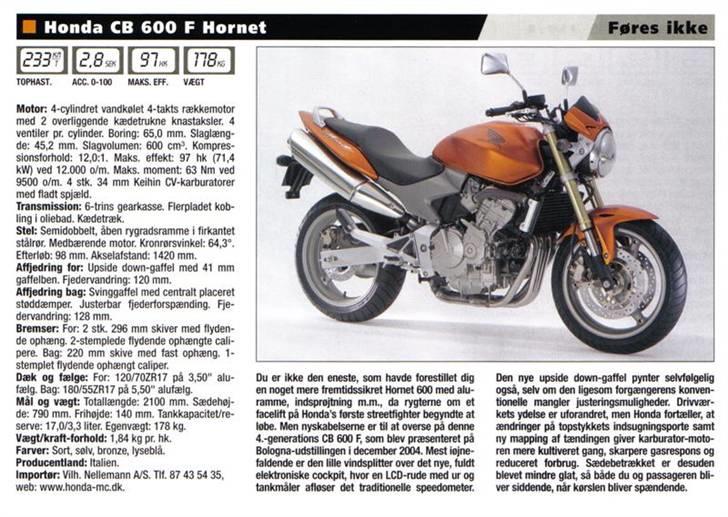 Honda CB 600 Hornet (solgt) billede 11
