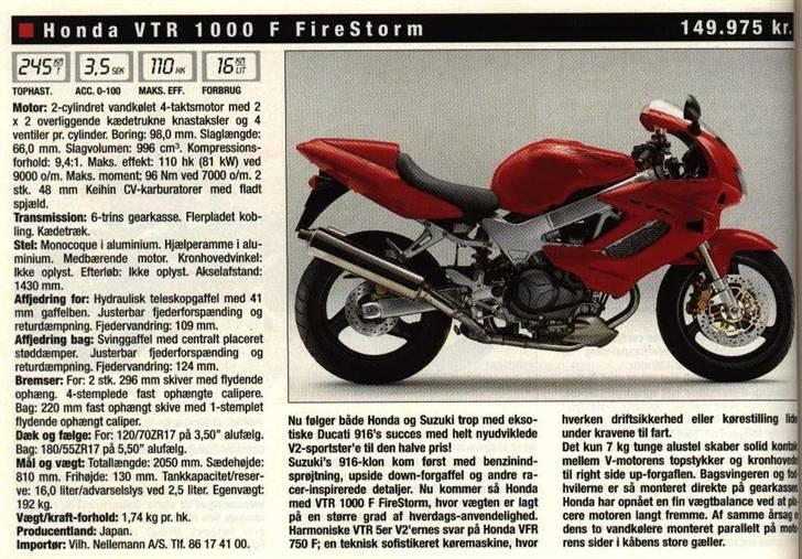 Honda vtr 1000 SOLGT - min hjelm billede 5