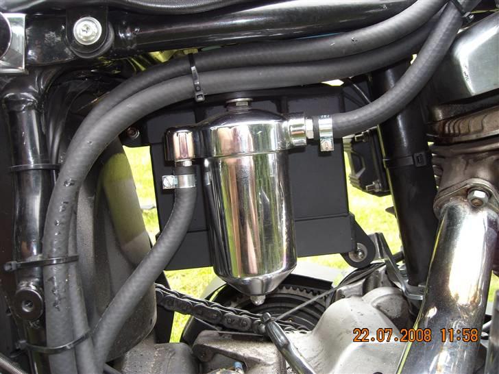 Harley Davidson flh - højre side af hjemmelavet batterikasse / holder til oliefilter billede 18