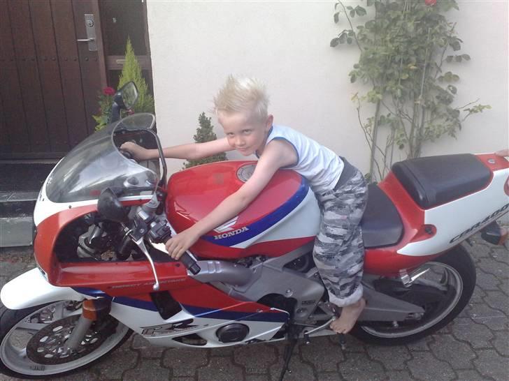 Honda CBR 400 RR NC 29 ***solgt*** - Nevøen skulle lige prøve :P (her kan man se at denne cykel er lavet til meget små personer) billede 6