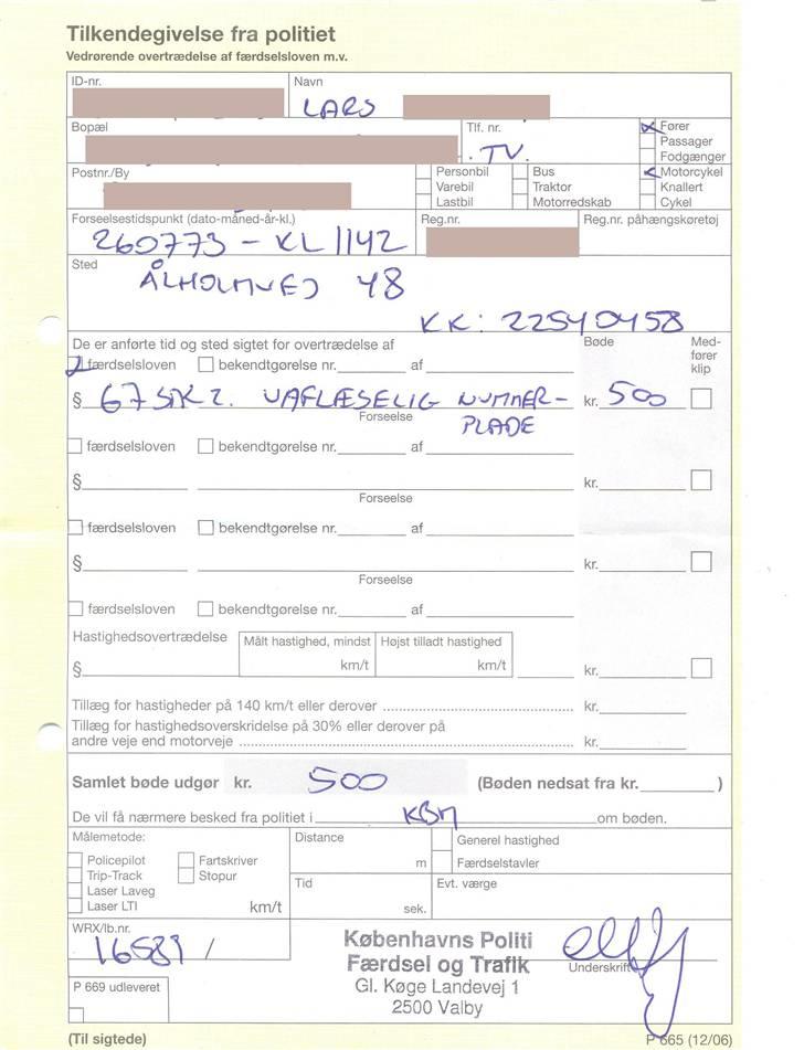 Honda ***SOLGT*** CBR1000RR Tricolor - Hahaha... Han "kunne ikke" måle min hastighed, så han måtte gi mig en bøde for noget andet! Totalt grineren..! :) billede 6