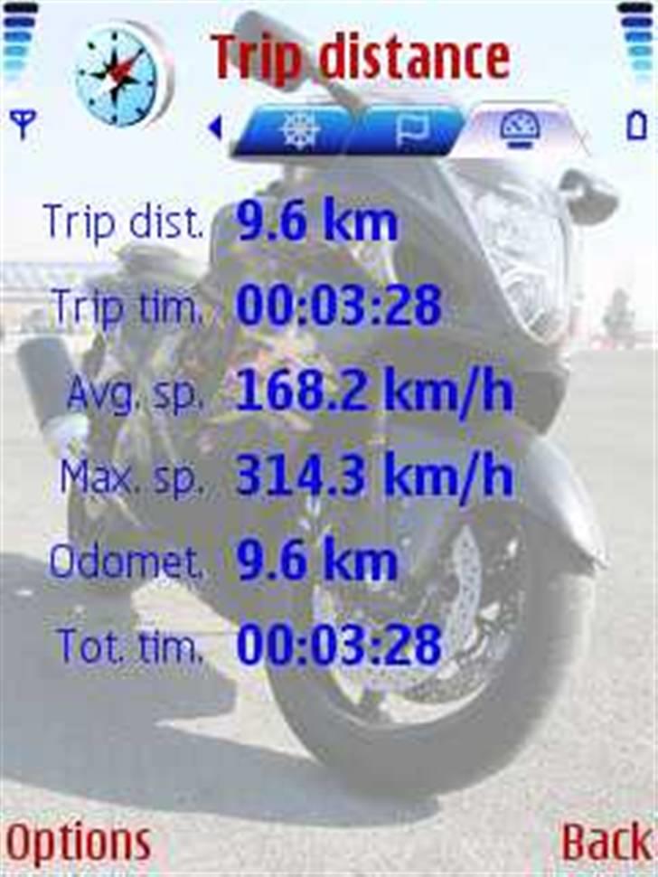 Suzuki GSX1300 R Hayabusa SOLGT - GPS måling af K8 med TRE monteret, og der er mere i den  billede 9