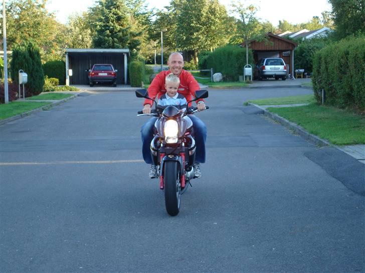 Kawasaki ER 6N - Lille vending på villa-vejen med sønnike på tanken billede 1