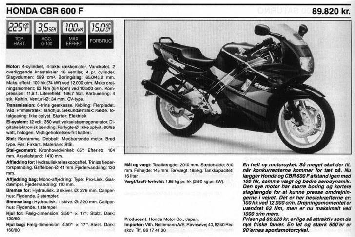 Honda CBR 600 F - SOLGT billede 7