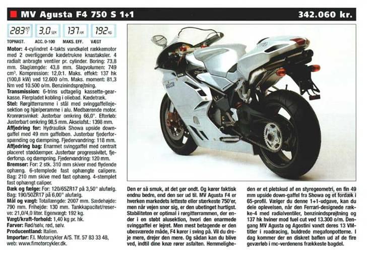 MV Agusta F4 750 S 1+1 SOLGT - Lidt info. billede 11