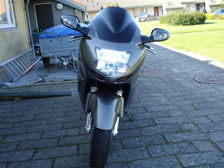 Honda cbr 1100 xx super blackbi - xenon k8000 på nær og fjernlys og hvide blink med sølvpærer billede 8