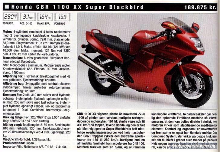 Honda CBR 1100 XX Blackbird billede 9