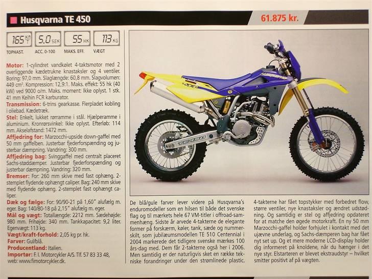 Husqvarna TE 450 billede 9