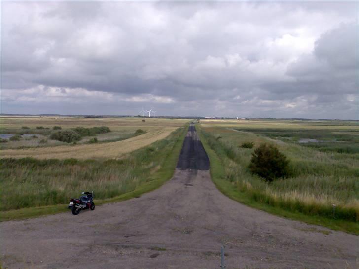 Honda CBR600F2 (solgt) - Cbr´en og mig på langtur. Står på et dige ved Højer sluse. Godt billede synes jeg selv. billede 17