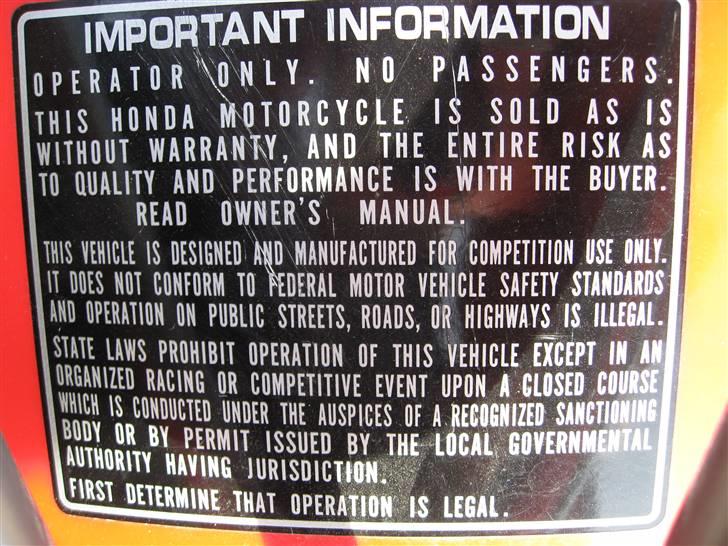Honda CRF 450 R HM Motard #solgt# - Det er seriøse sager :)  billede 10