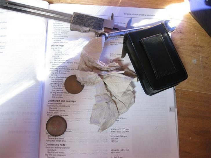 Suzuki GS 500 E ** SOLGT ** - Ny vs. gammel shim billede 6