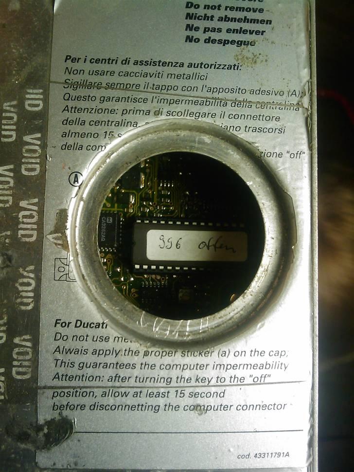 Ducati 996 - NY Eprom...996 Offen billede 17