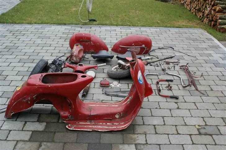 Vespa Popolino - Så er den skilt ad. Fylder "lidt" mere. billede 7