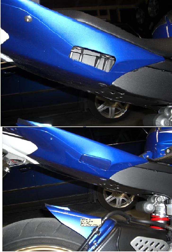 Yamaha YZF R6 [Solgt] - Satt på deksel over fothvilerhullene bak billede 7