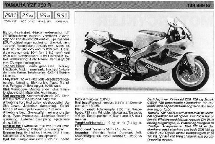 Yamaha YZF 750 R **Solgt**  billede 18