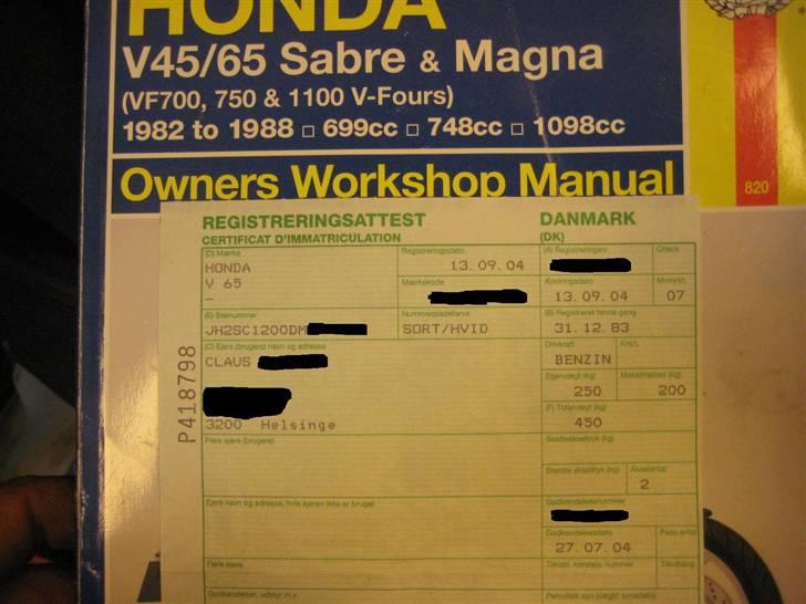 Honda VF1100C V65 "Solgt" billede 7