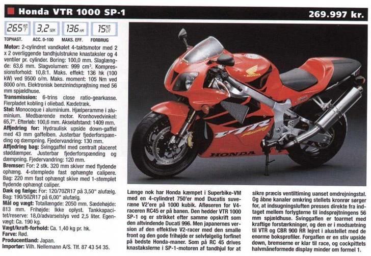 Honda VTR SP1  billede 3