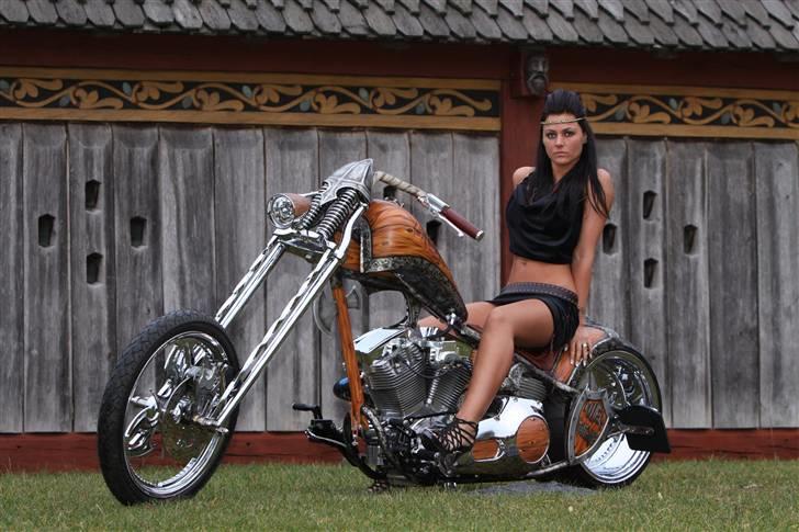 Harley Davidson Chopper - Datteren der er model! billede 1
