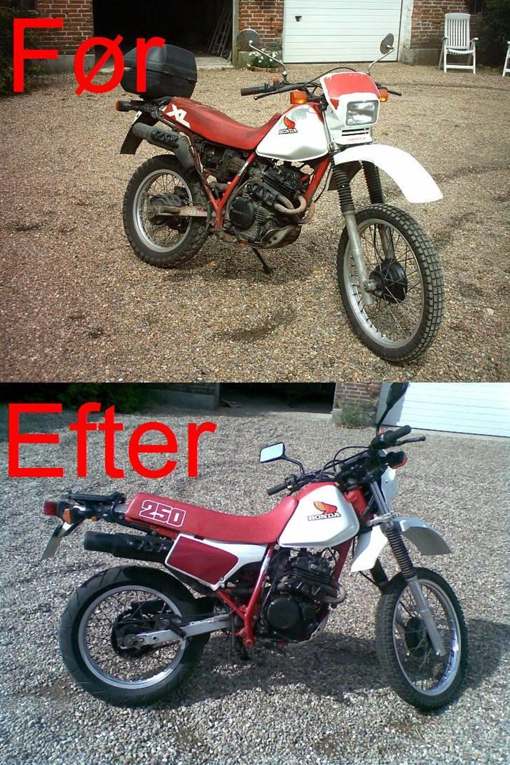 Honda XL 250 R - Før/efter billede 12