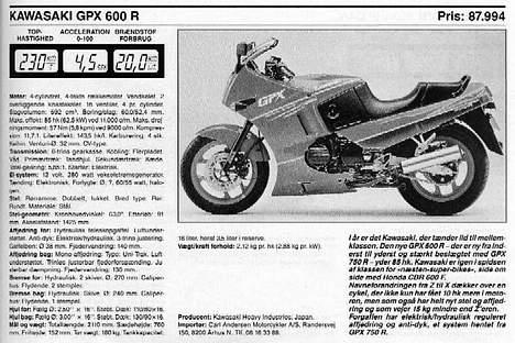 Kawasaki Gpx 600R [solgt] - Mc-revyen billede 7