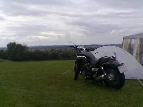 Yamaha Vmax. [power-cruiser] - Det er da livet,go udsigt,telt og så sin v-max. (Taget på carlsberg camping ved Tåsinge...) billede 6