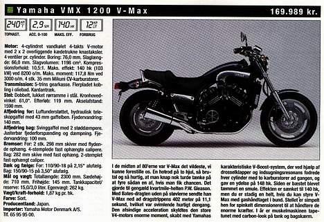 Yamaha Vmax. [power-cruiser] - Lidt fakta. billede 15