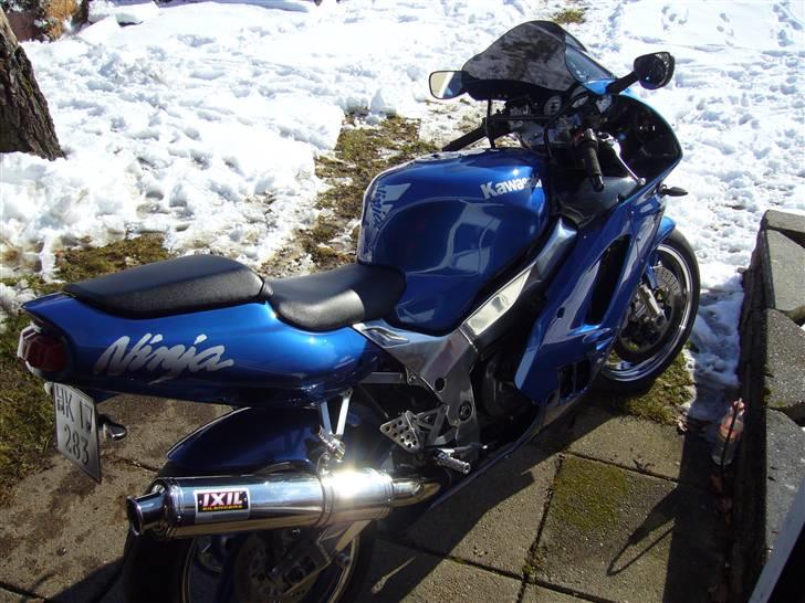 Kawasaki zx9r (solgt) - og ny udstødning blev det også til og den har fået den ondeste lyd billede 12