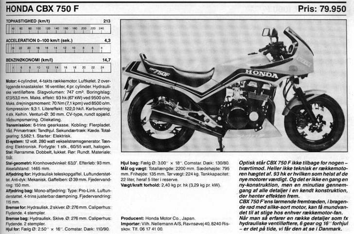 Honda cbx 750    Byttet til Bil billede 5