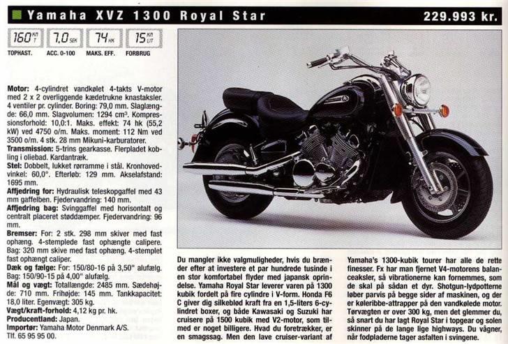 Yamaha XVZ1300 RoyalStar Tour Classic billede 20