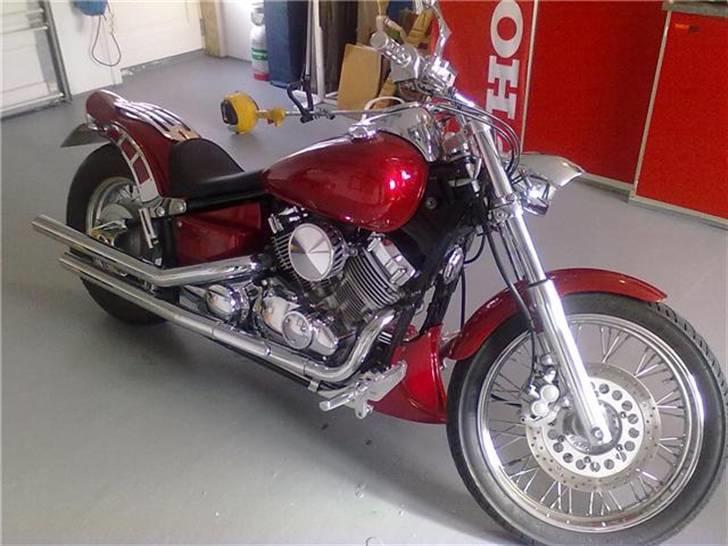 Yamaha XVS 650 (SOLGT) - så er den ved at vøre færdig, med alt det nye udstyr på billede 13