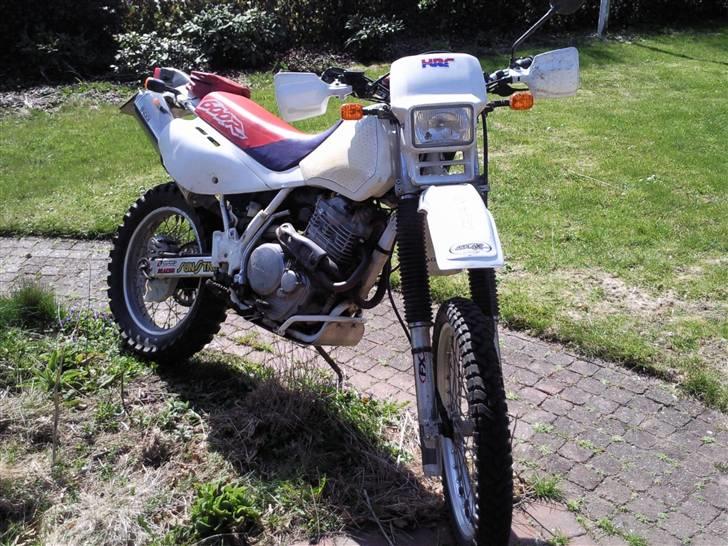 Honda XR 600 - Som den så ud lige efter købet... Stickers alle vegne og verdens frækkeste sæde og saddeltaske ;) billede 10
