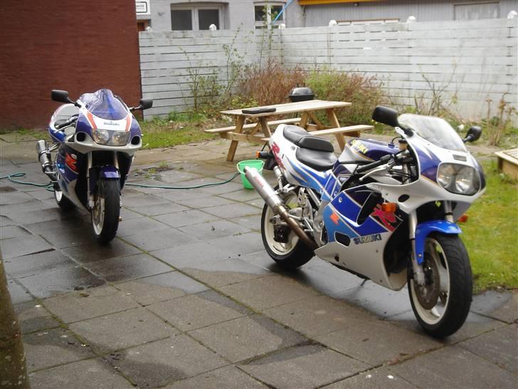 Suzuki gsx-r 750 srad - Ved siden af den gamle W. De er flotte begge to billede 4
