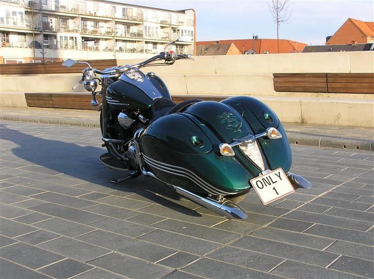 Yamaha xv1900 - Nyt one-off "Stereo-udstødning" og ændret nr plade placering billede 11