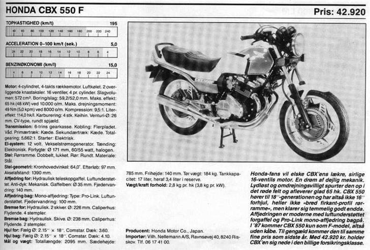 Honda CBX 550 F (Solgt) billede 8