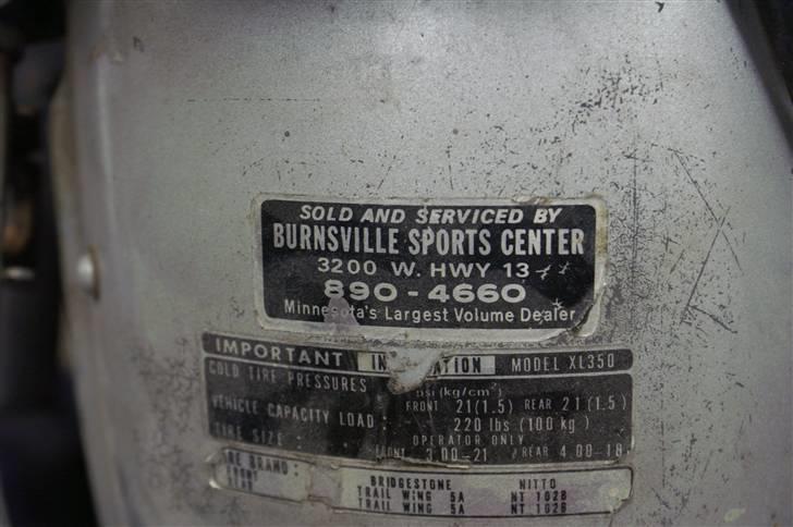 Honda XL 350 K1 billede 5