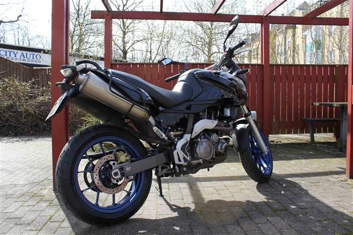 Aprilia Pegaso 650 Strada - Med de nye sidespejle (som stadig er originale). billede 8