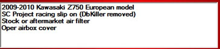 Kawasaki Z750 - PCV Map billede 16